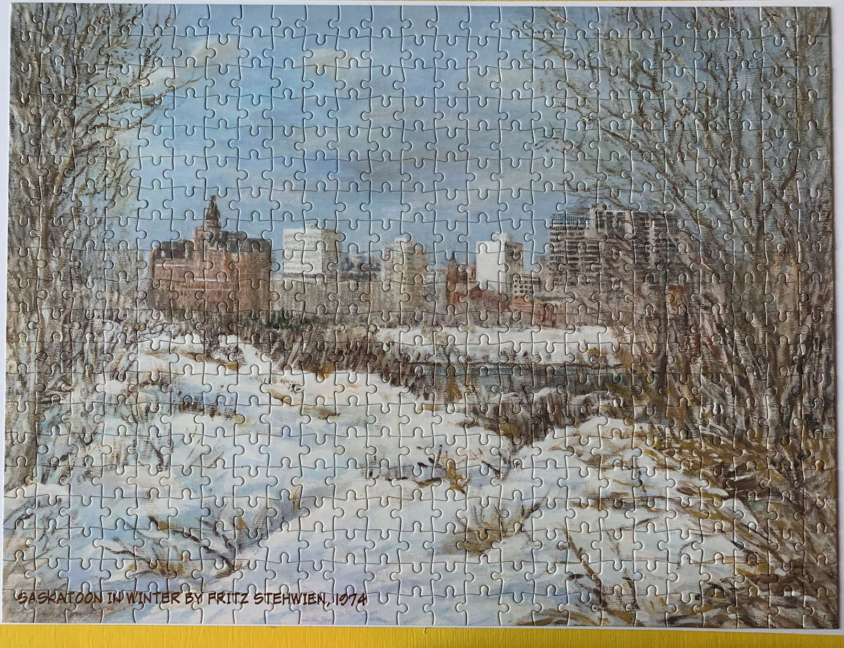 Saskatoon Winter Skyline, Limited Edition Puzzle – Stehwien Art