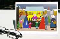 Christmas Market, Weihnachtsmarkt, Greeting Card