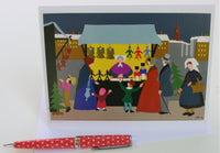 Christmas Market, Weihnachtsmarkt, Greeting Card