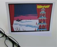 Weihnachts Pyramide, Christmas Pyramid, Greeting Card