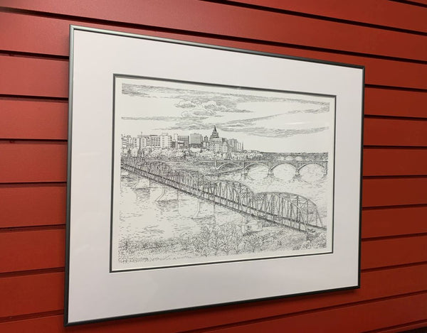 1979 Saskatoon City of Bridges, by Fritz Stehwien - unframed Limited Edition Print