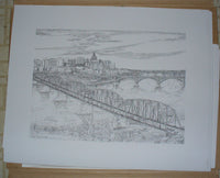 1979 Saskatoon City of Bridges, by Fritz Stehwien - unframed Limited Edition Print