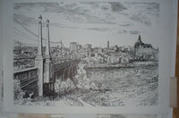 1969 Saskatoon Broadway Bridge, by Fritz Stehwien - unframed Limited Edition Print