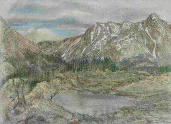Rocky Mountains in Summer, Art Card