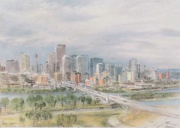 Calgary Skyline 1983, Art Card