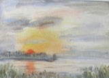 Northern Lake Sunset, Art Card