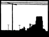 Prairie Elevator in Black and White, Art Card