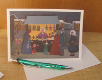 Christmas Market, Weihnachtsmarkt, Greeting Card