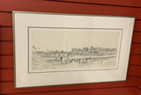 Saskatoon Skyline with Pelicans, by Fritz Stehwien - unframed Limited Edition Print