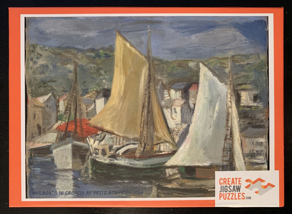 Sailboats in Croatia, 1964, Limited Edition Puzzle