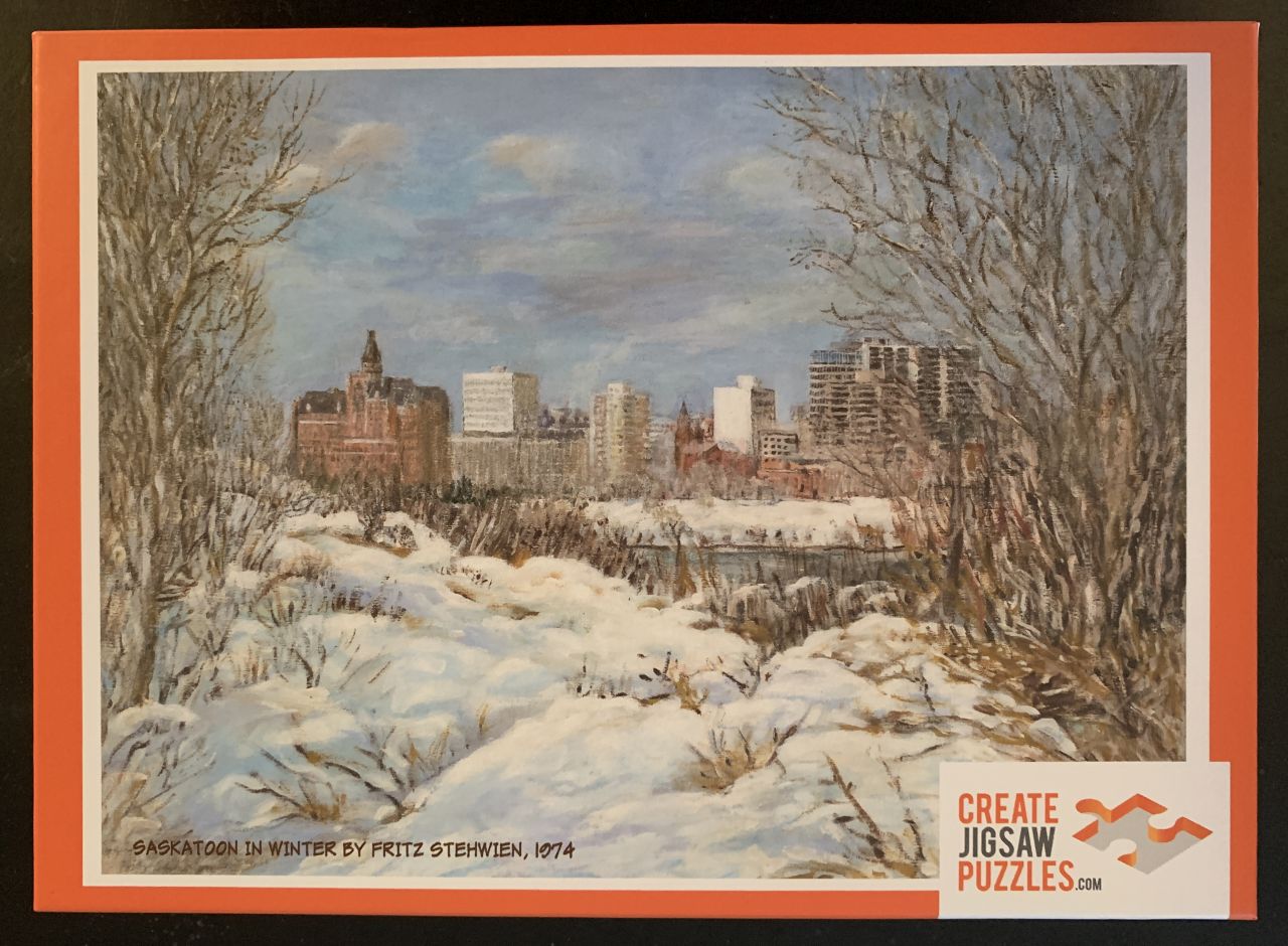 Saskatoon Winter Skyline, Limited Edition Puzzle – Stehwien Art